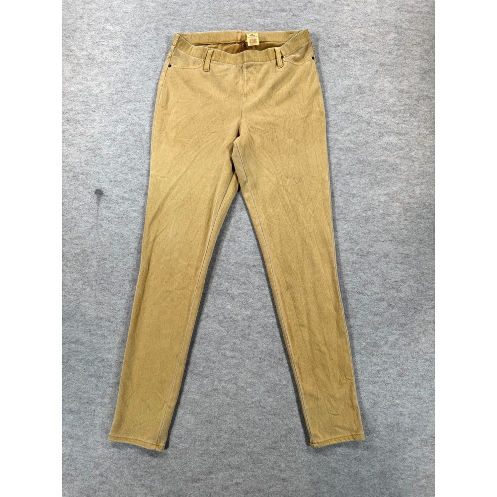 Faded Glory Skinny Pants Womens Medium (8-10) Brown Twill Cotton Stretch Casual